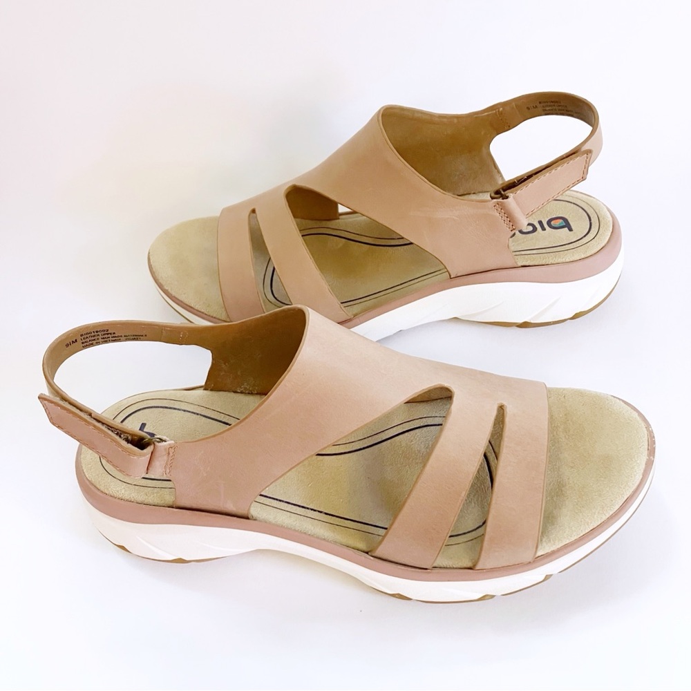 *New* BIONICA AKELA SANDAL Cushioned Slingback Rose Beige, Sz 9.5 $74 NWT/NWB